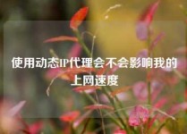 使用动态IP代理会不会影响我的上网速度