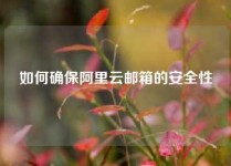如何确保阿里云邮箱的安全性