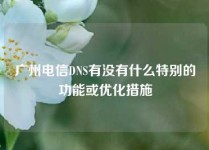 广州电信DNS有没有什么特别的功能或优化措施
