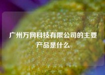 广州万网科技有限公司的主要产品是什么