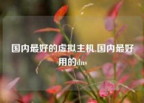国内最好的虚拟主机,国内最好用的dns