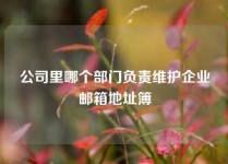 公司里哪个部门负责维护企业邮箱地址簿