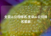 北京idc公司排名,北京idc公司排名最新