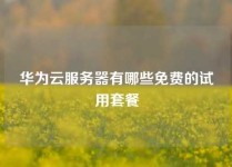 华为云服务器有哪些免费的试用套餐