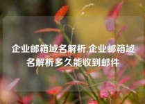 企业邮箱域名解析,企业邮箱域名解析多久能收到邮件