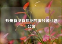 郑州有没有专业的服务器回收公司