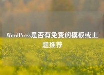 WordPress是否有免费的模板或主题推荐