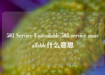 503 Service Unavailable,503 service unavailable什么意思