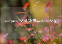 wordpress 空间,免费wordpress空间