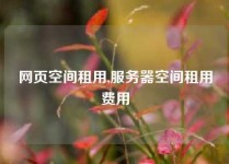网页空间租用,服务器空间租用费用