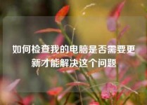 如何检查我的电脑是否需要更新才能解决这个问题