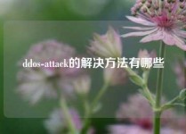 ddos-attack的解决方法有哪些