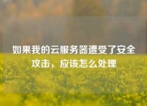如果我的云服务器遭受了安全攻击，应该怎么处理