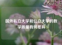 国外私立大学和公立大学的教学质量有何差异