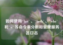 如何使用`last`、`lastb`、`who`和`w`等命令来分析和管理服务器日志