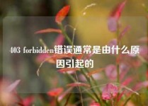 403 forbidden错误通常是由什么原因引起的