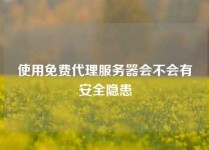 使用免费代理服务器会不会有安全隐患