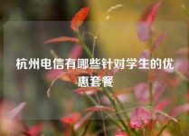 杭州电信有哪些针对学生的优惠套餐