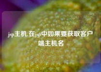 jsp主机,在jsp中如果要获取客户端主机名