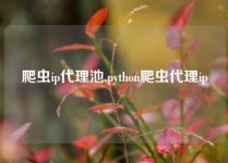 爬虫ip代理池,python爬虫代理ip