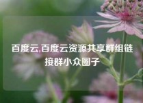 百度云,百度云资源共享群组链接群小众圈子