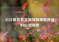 云计算在教育领域有哪些具体的应用场景