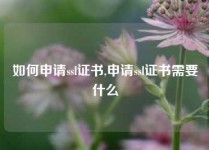 如何申请ssl证书,申请ssl证书需要什么