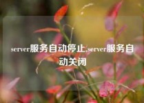 server服务自动停止,server服务自动关闭