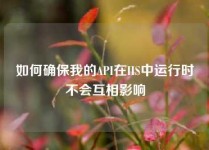 如何确保我的API在IIS中运行时不会互相影响