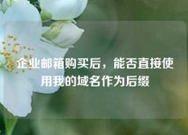 企业邮箱购买后，能否直接使用我的域名作为后缀