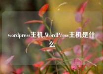 wordpress主机,WordPress主机是什么