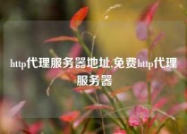 http代理服务器地址,免费http代理服务器