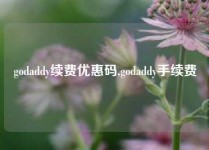 godaddy续费优惠码,godaddy手续费