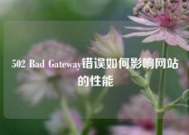 502 Bad Gateway错误如何影响网站的性能