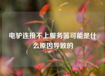 电驴连接不上服务器可能是什么原因导致的