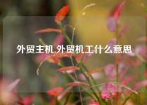 外贸主机,外贸机工什么意思