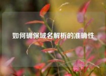 如何确保域名解析的准确性
