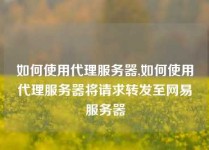 如何使用代理服务器,如何使用代理服务器将请求转发至网易服务器
