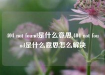 404 not found是什么意思,404 not found是什么意思怎么解决