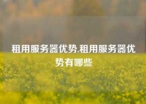 租用服务器优势,租用服务器优势有哪些