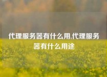 代理服务器有什么用,代理服务器有什么用途