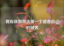 我应该如何选择一个适合自己的域名