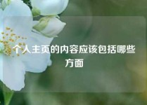 个人主页的内容应该包括哪些方面