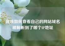 我该如何查看自己的网站域名被解析到了哪个IP地址