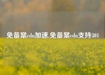免备案cdn加速,免备案cdn支持301