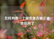 怎样判断一个域名是否被正确地指向了