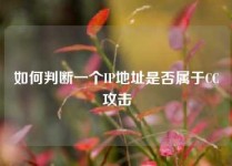 如何判断一个IP地址是否属于CC攻击