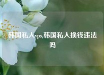 韩国私人vps,韩国私人换钱违法吗