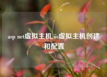 asp net虚拟主机,iis虚拟主机创建和配置