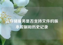 云存储服务是否支持文件的版本控制和历史记录